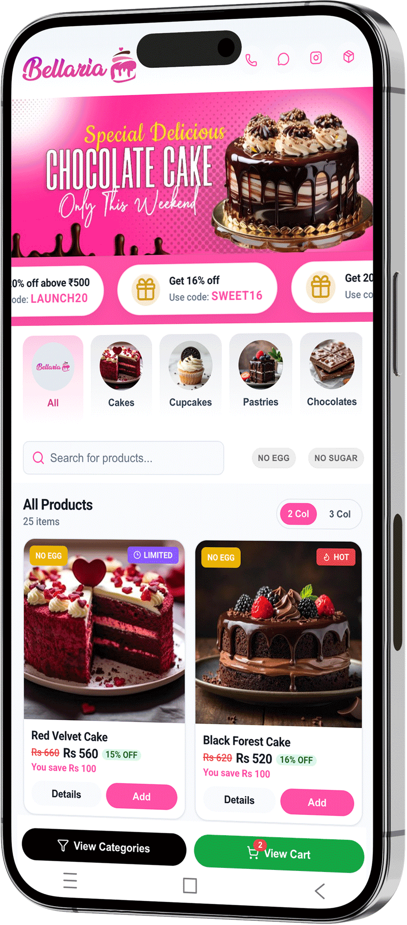 Order screen